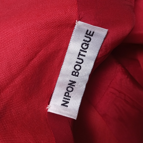 VINTAGE NIPON BOUTIQUE Linen Dress w/Caged Back - Picture 7 of 7